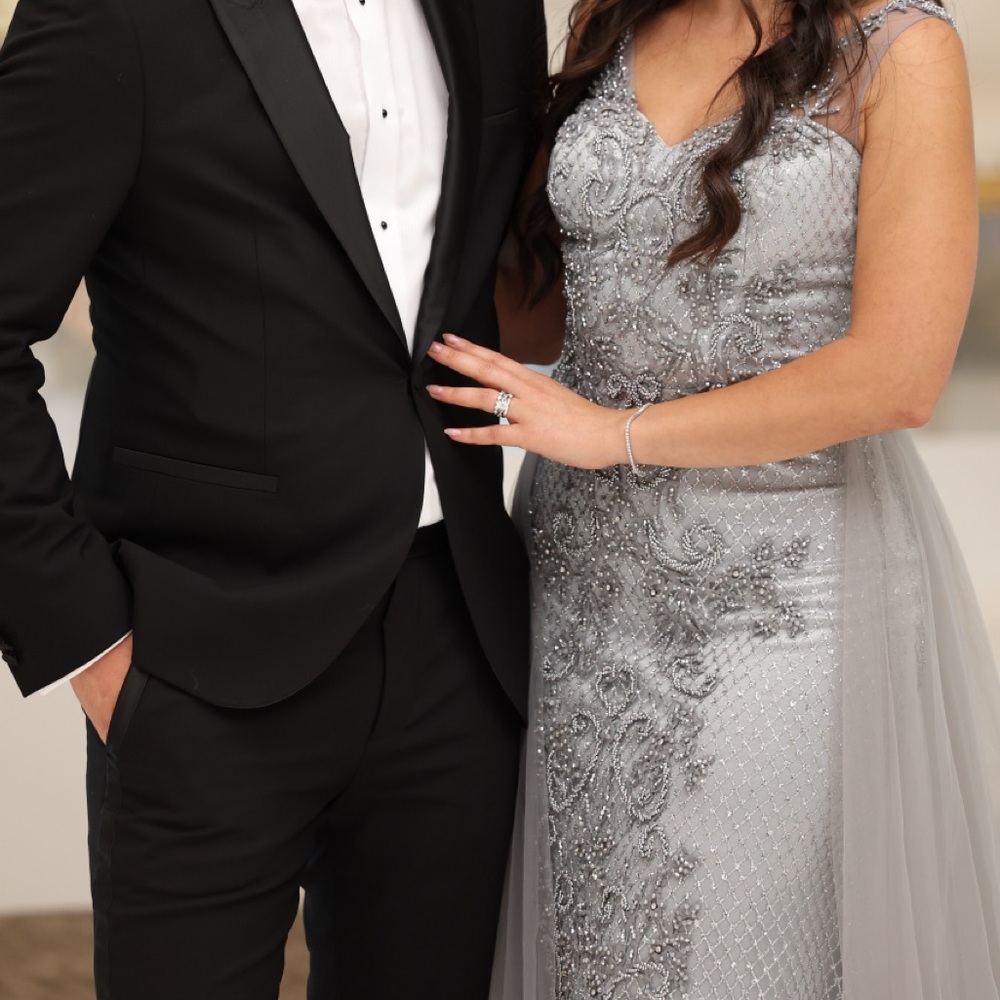 Beautiful custom made silver gown